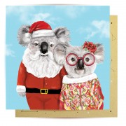 Christmas Greeting Card | Mr + Mrs Claus Koalas